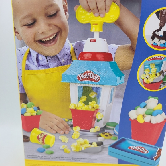 Play Doh Kitchen Creations Popcorn Party Popcorn Oreo Play Food Toy Set 6 Cans - Picture 6 of 8